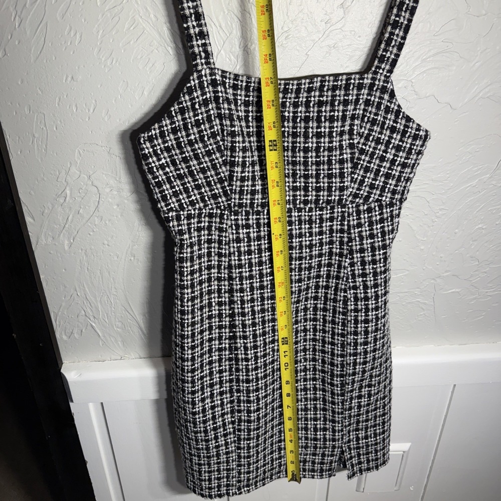 Miami Black & White Sheath Mini Dress WMN Small Y2K Preppy City Girl Tweed NWT - Picture 8 of 14